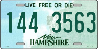 NH license plate 1443563