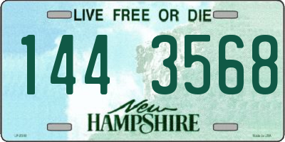 NH license plate 1443568