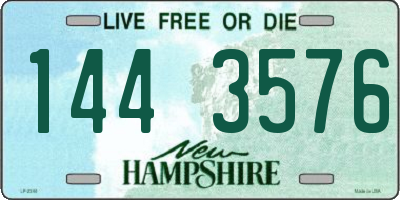 NH license plate 1443576