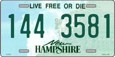 NH license plate 1443581