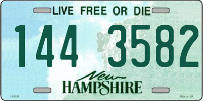 NH license plate 1443582