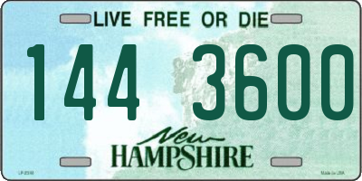 NH license plate 1443600