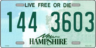 NH license plate 1443603