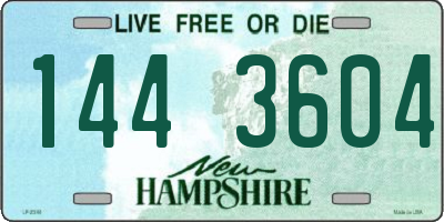 NH license plate 1443604