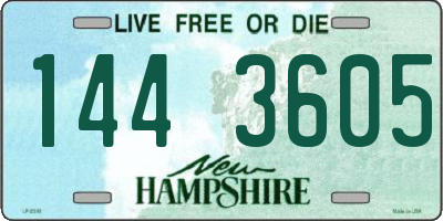 NH license plate 1443605