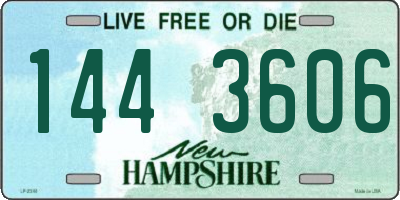 NH license plate 1443606