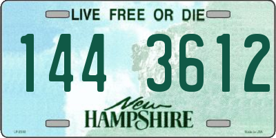 NH license plate 1443612
