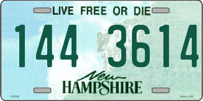 NH license plate 1443614