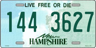 NH license plate 1443627