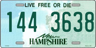 NH license plate 1443638