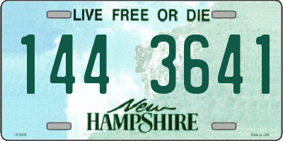 NH license plate 1443641