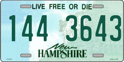 NH license plate 1443643