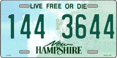 NH license plate 1443644