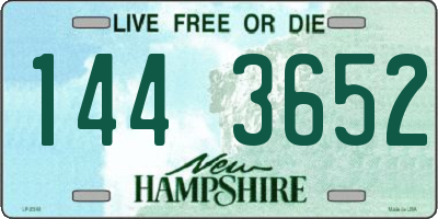 NH license plate 1443652