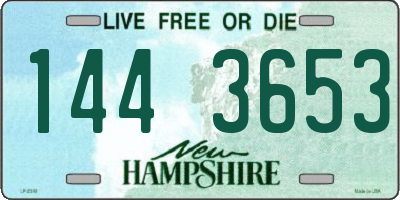 NH license plate 1443653
