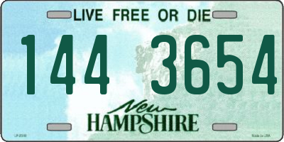 NH license plate 1443654