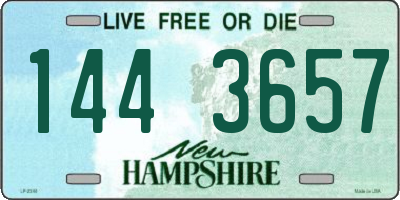 NH license plate 1443657