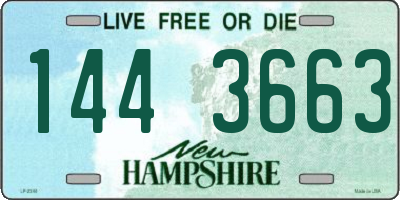 NH license plate 1443663