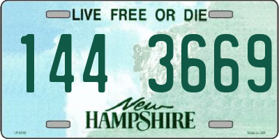 NH license plate 1443669