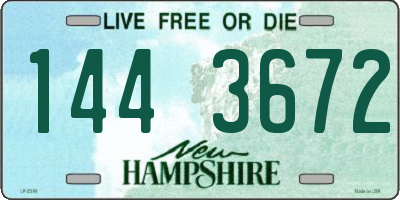 NH license plate 1443672