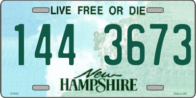 NH license plate 1443673
