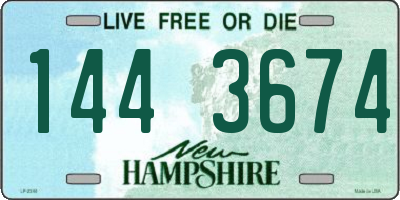 NH license plate 1443674