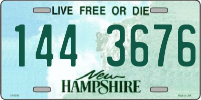 NH license plate 1443676