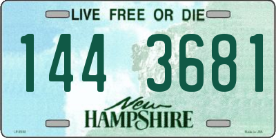 NH license plate 1443681