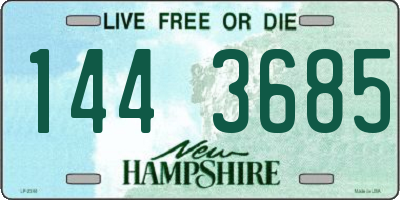 NH license plate 1443685