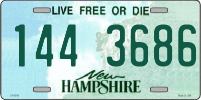 NH license plate 1443686