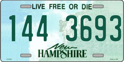 NH license plate 1443693