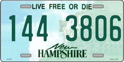 NH license plate 1443806