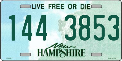 NH license plate 1443853