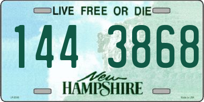 NH license plate 1443868