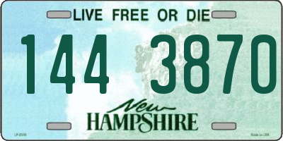 NH license plate 1443870