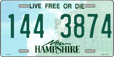 NH license plate 1443874