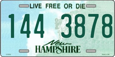 NH license plate 1443878