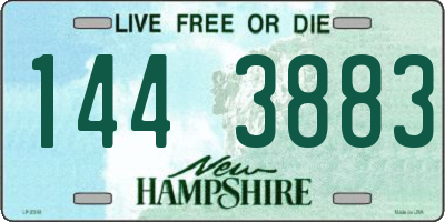 NH license plate 1443883