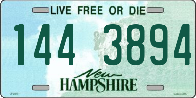 NH license plate 1443894