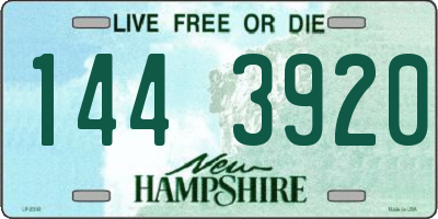 NH license plate 1443920
