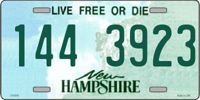 NH license plate 1443923