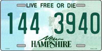 NH license plate 1443940