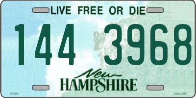 NH license plate 1443968