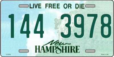 NH license plate 1443978