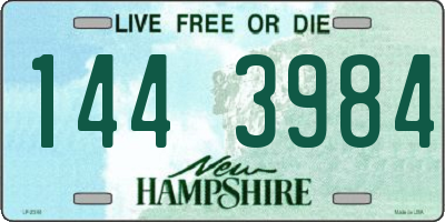 NH license plate 1443984