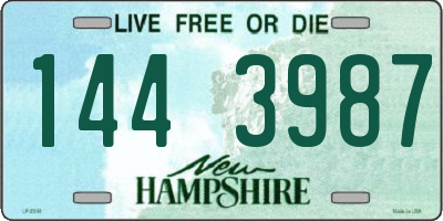 NH license plate 1443987