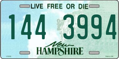 NH license plate 1443994