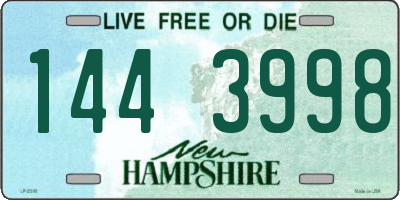 NH license plate 1443998