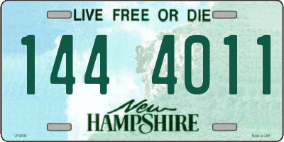 NH license plate 1444011