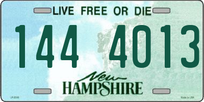 NH license plate 1444013